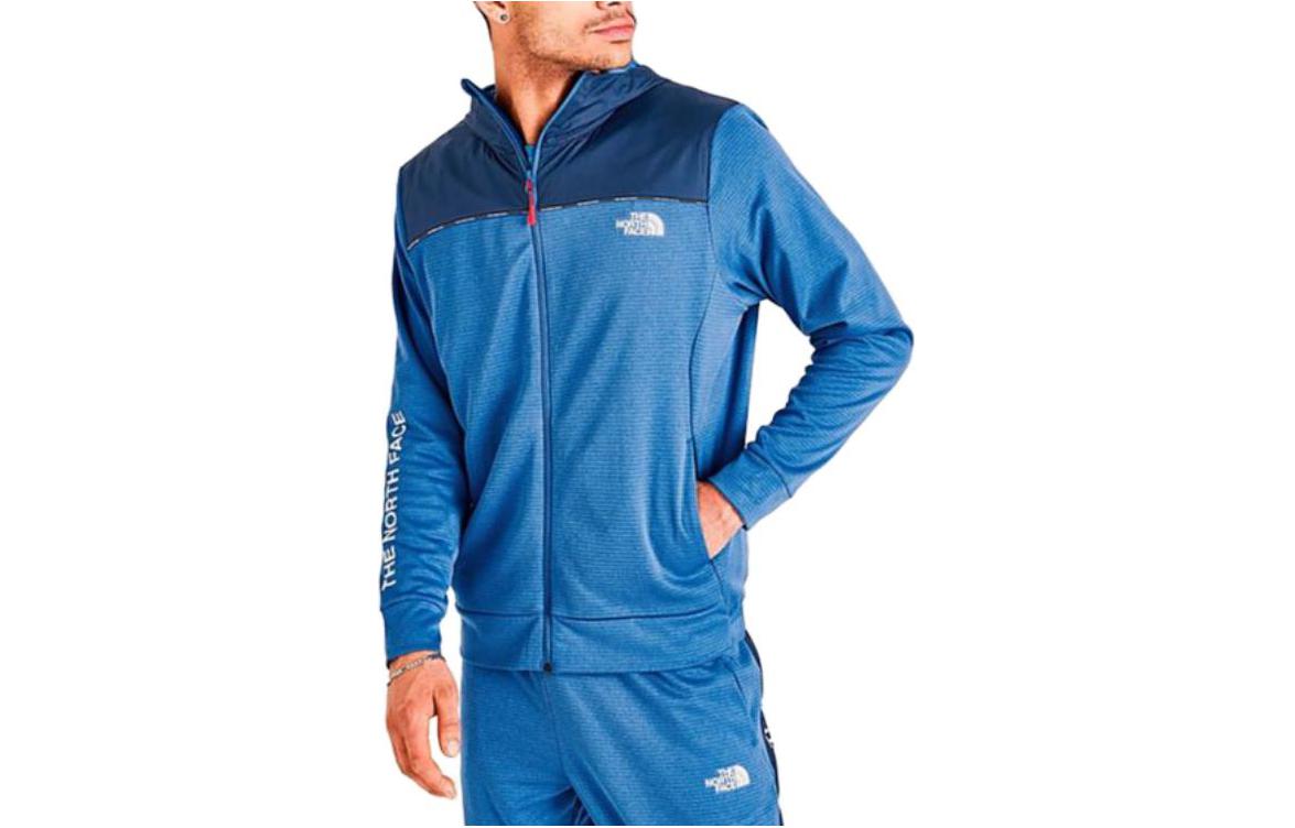 TNF Colorblock Logo Print Long-Sleeve Jacket Blue NF0A82DH-420