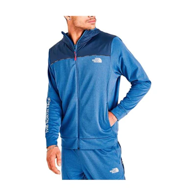 TNF Colorblock Logo Print Long-Sleeve Jacket Blue NF0A82DH-420