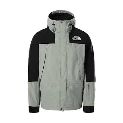 TNF Colorblock Logo Print Softshell Jacket Grey/Green NF0A52ZT-HDF