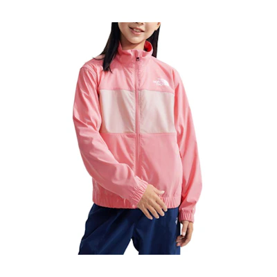 TNF Colorblock Logo Print Stand Collar Jacket Light Peach Youth NF0A89XC-0IJ