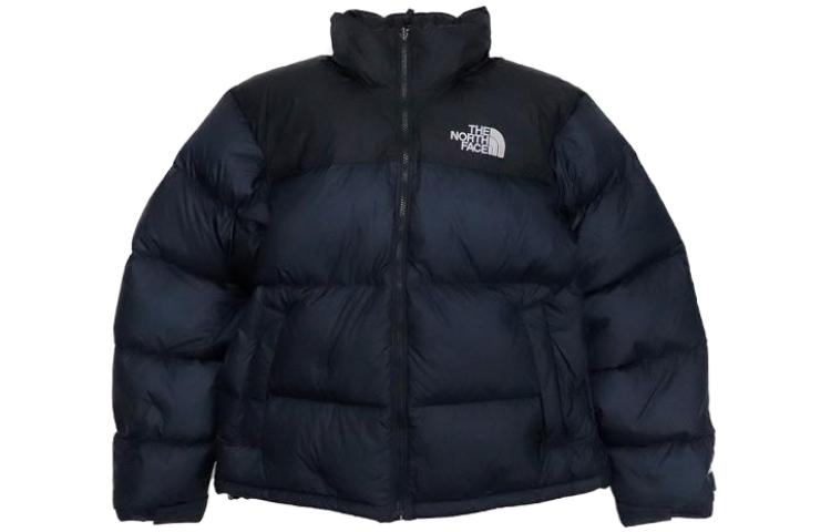TNF Colorblock Logo Print Zip-Up Jacket - Dark Blue NFOA3C8D-8K2