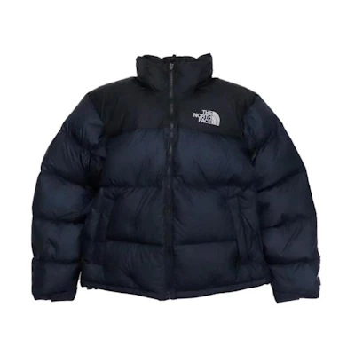 TNF Colorblock Logo Print Zip-Up Jacket - Dark Blue NFOA3C8D-8K2