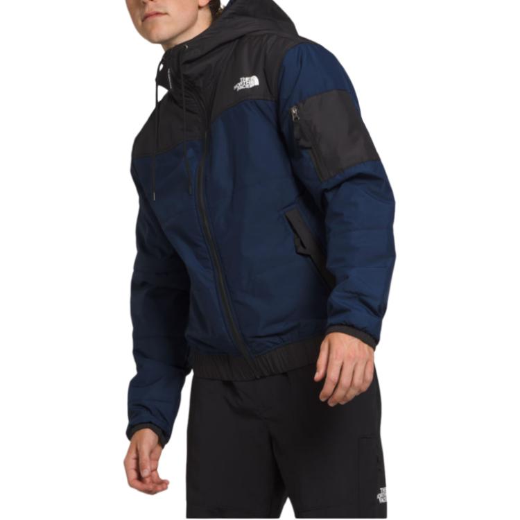 TNF Colorblock Logo Print Zip Hoodie Jacket Blue NF0A7WXQ-8K2