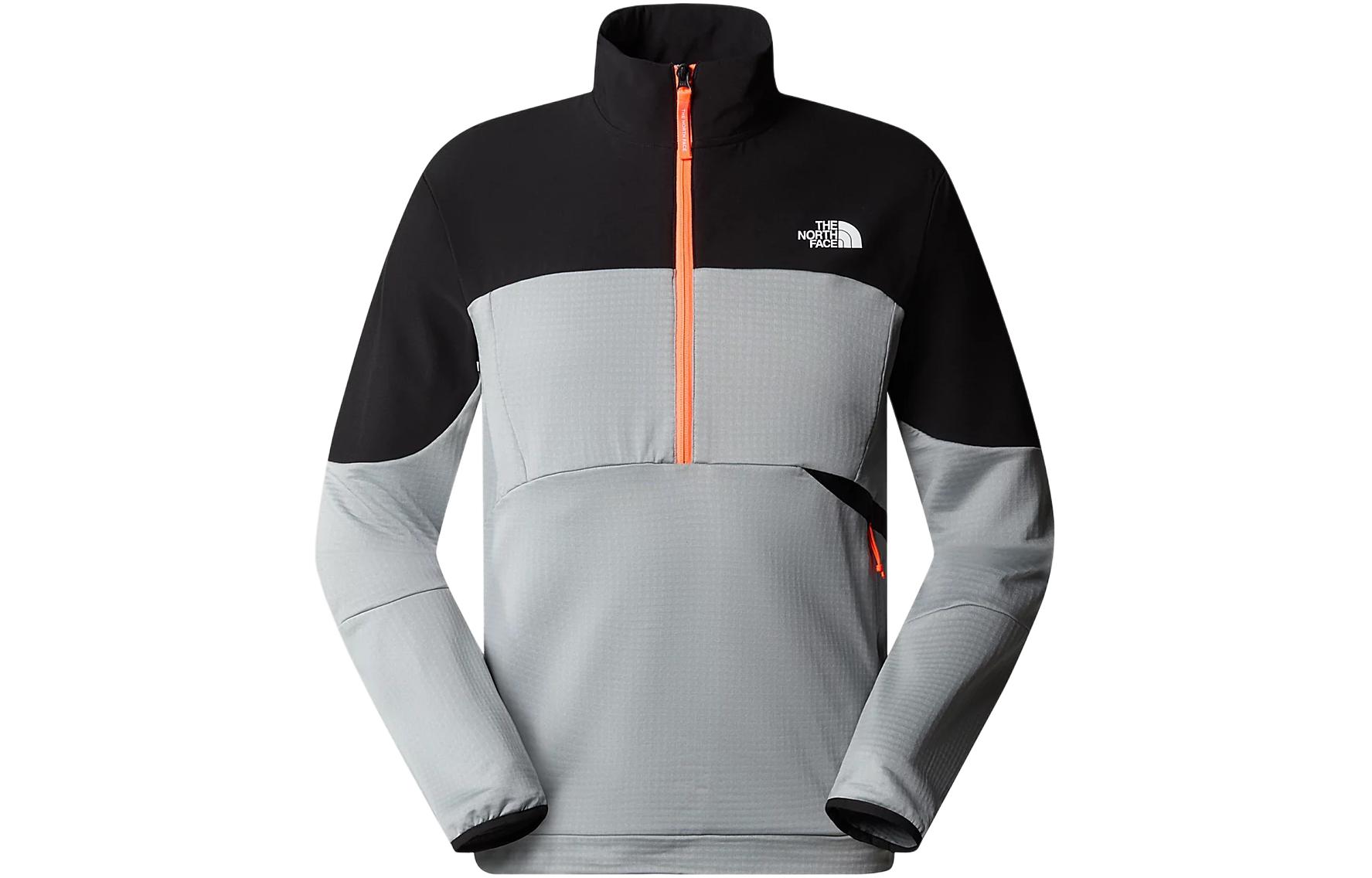 TNF Colorblock Logo Quarter-Zip Pullover Jacket Gray NF0A859T-K1C