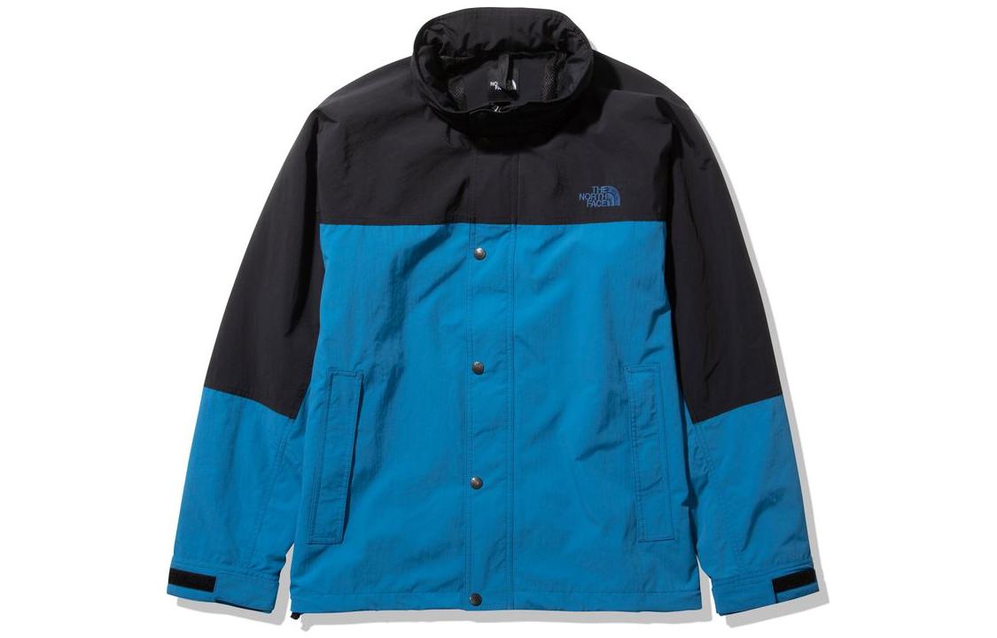 TNF Colorblock Logo Zip-Up Hoodie Jacket - Blue NP72131-KB