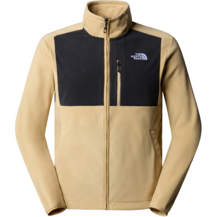 TNF Colorblock Logo Zip-Up Jacket in Khaki NF0A8563-QV2