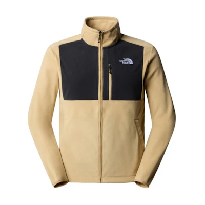 TNF Colorblock Logo Zip-Up Jacket in Khaki NF0A8563-QV2