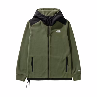 TNF Colorblock Logo Zip Hoodie Jacket - Dark Green NF0A7UJ7-WTQ