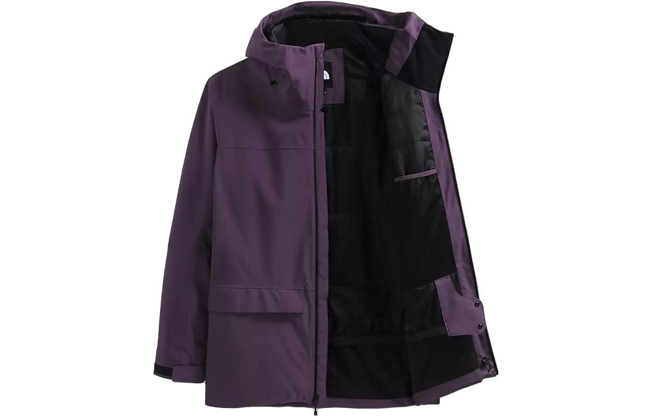 The North Face Colorblock Logo Zip Jacket in Purple NF0A4QWX-374