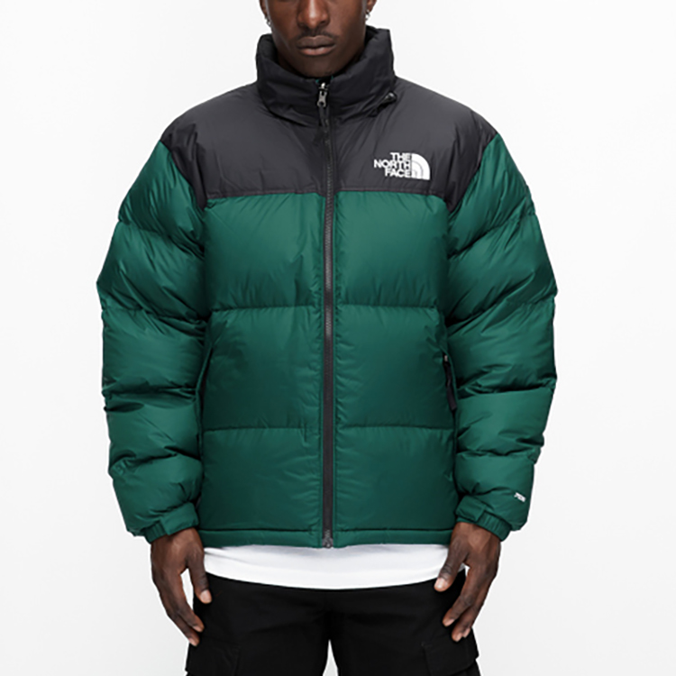TNF Colorblock Packable Down Puffer 700 - Unisex Green Winter Jacket NF0A3C8D-N3P 圖 4