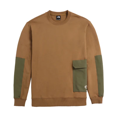 TNF Colorblock Pocket Crewneck Sweatshirt Khaki NF0A4U8Q-173