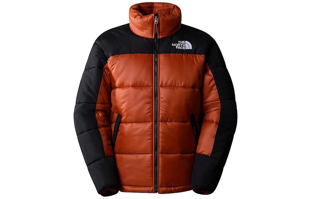 TNF Colorblock Print Down Jacket with Stand Collar NF0A4QYZ-WEW