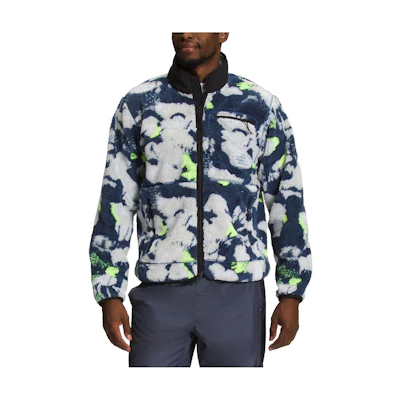 TNF Colorblock Printed Zip Jacket Navy Blue - Casual Outerwear NF0A7URL-IAW