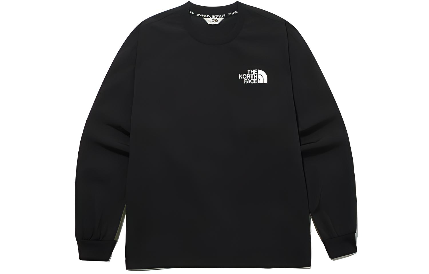 TNF Colorblock Pullover Crewneck Sweatshirt Unisex Black NM5MM04J