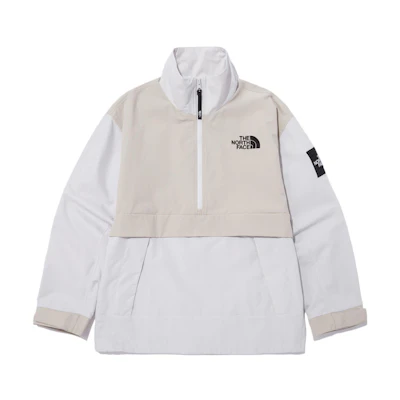 TNF Colorblock Retro Half-Zip Logo Jacket - Cream NA3BN50L
