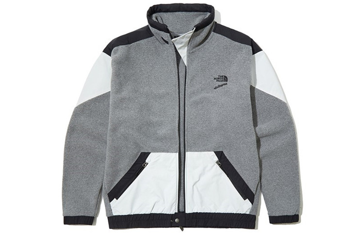 TNF Colorblock Retro High-Neck Jacket Unisex - Grey NJ4FL00A 圖 2