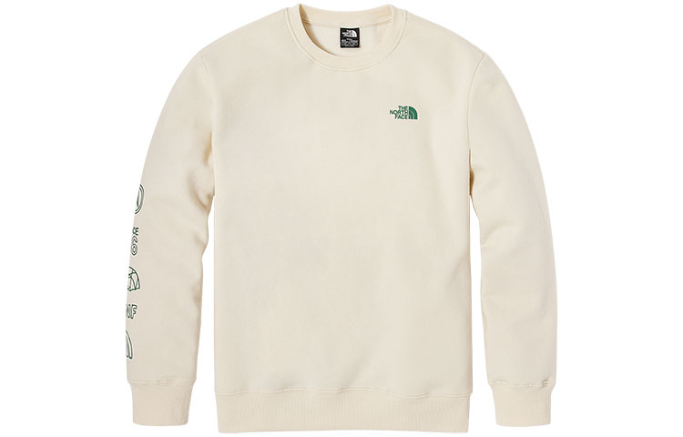 TNF Colorblock Small Logo Crewneck Sweatshirt Couple Style Off-White NF0A7W8N-N3N