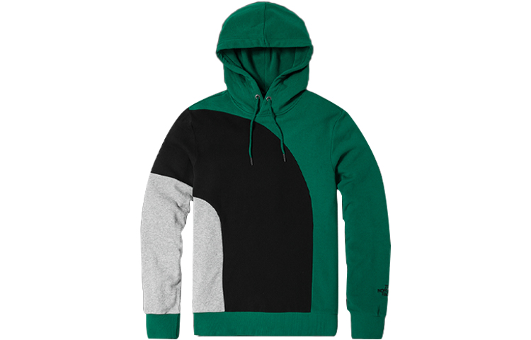 TNF Colorblock Soft Knit Outdoor Sweatshirt Green Unisex Couples' Style 4NER-NL1