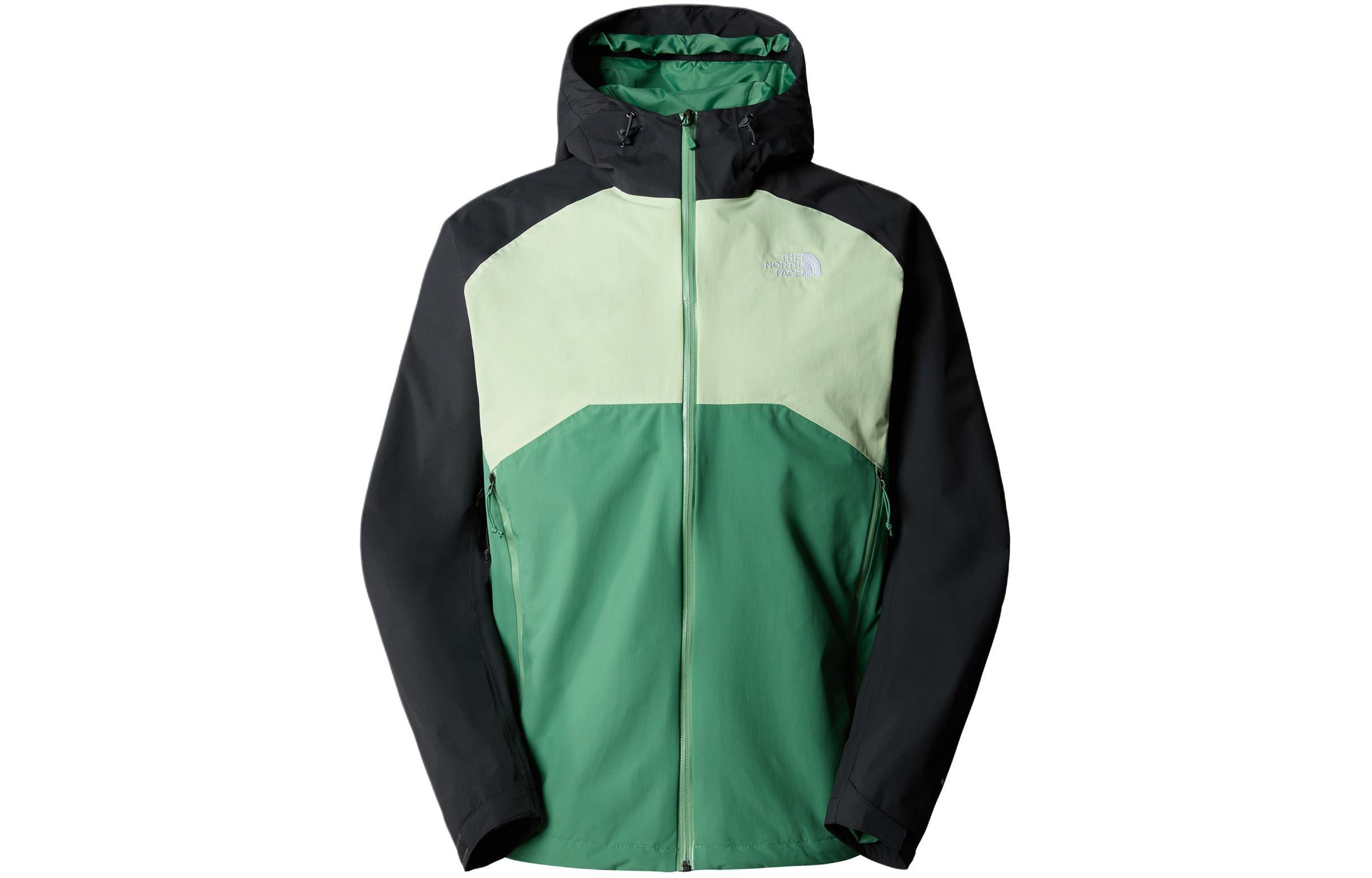 TNF Colorblock Waterproof Breathable Hooded Jacket Black/Green Unisex NF00CMH9-IMH