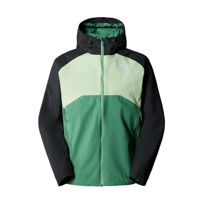 TNF Colorblock Waterproof Breathable Hooded Jacket Black/Green Unisex NF00CMH9-IMH