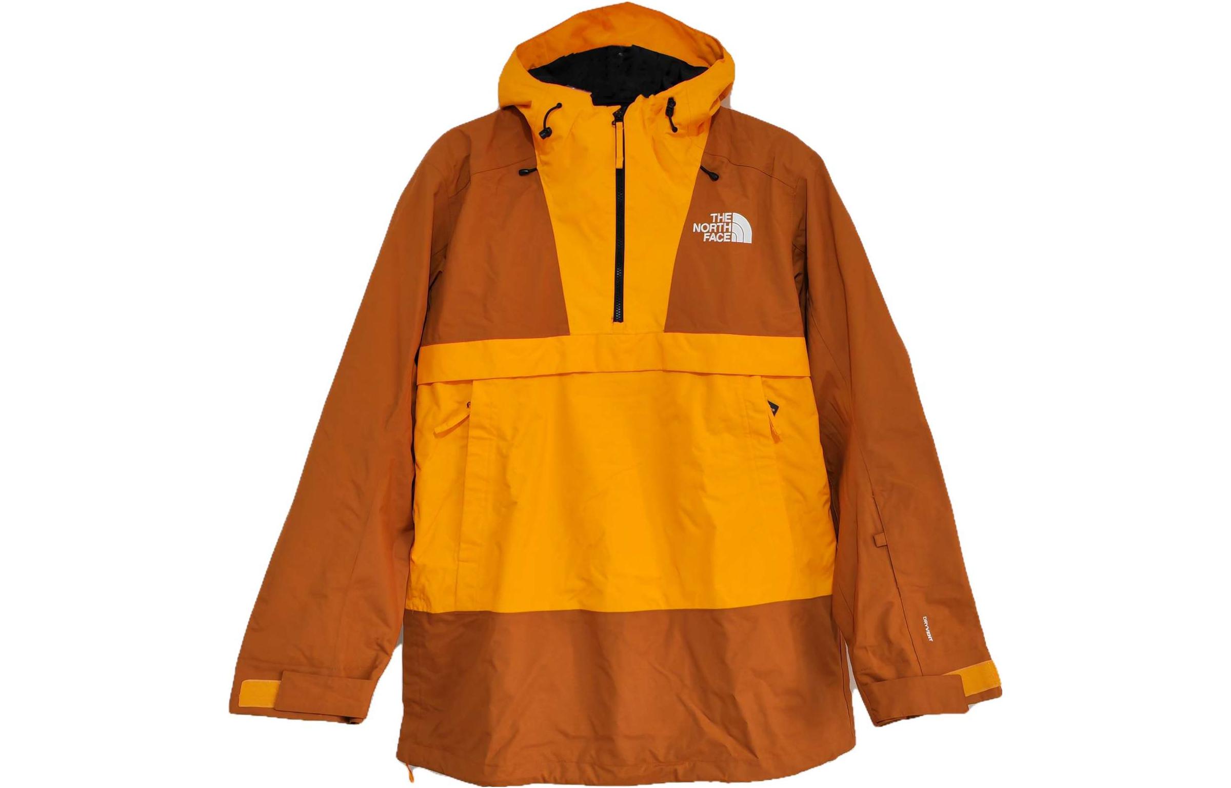The North Face Colorblock Waterproof Half-Zip Hooded Jacket Orange - NF0A4QXE-6Q9