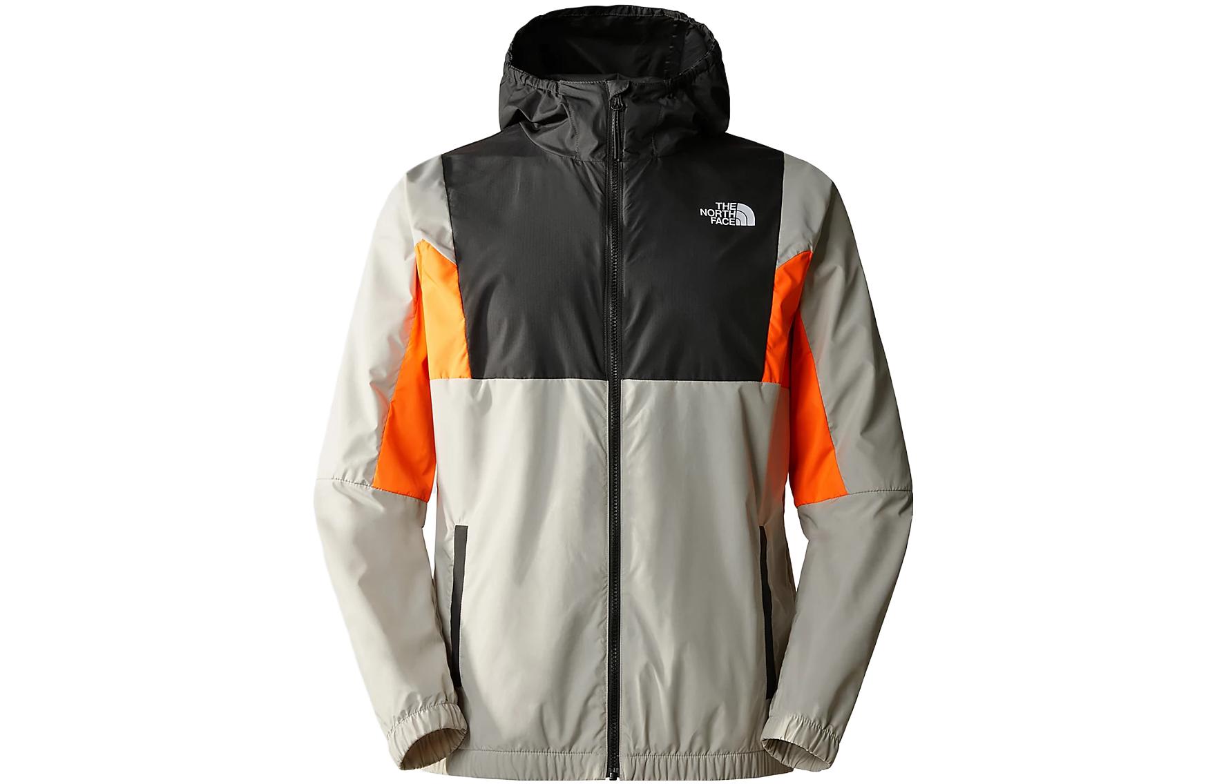 TNF Colorblock Waterproof Hooded Jacket Asphalt Gray - NF0A855K-OTL