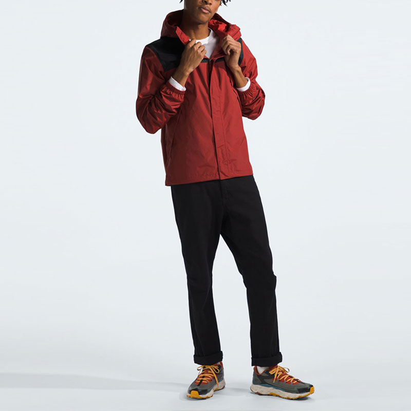 TNF Colorblock Waterproof Hooded Jacket Red NF0A7QEY-ROF 圖 3