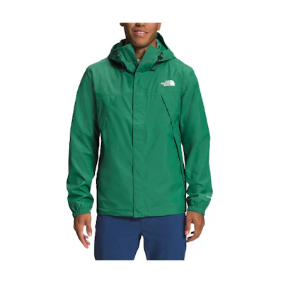 TNF Colorblock Waterproof Logo Hoodie Jacket - Green NF0A7QEY-N11