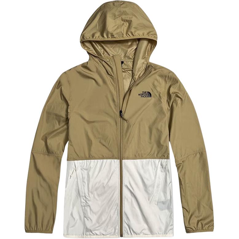 TNF Colorblock Windproof Hooded Jacket Khaki NF0A4NEF-QK4