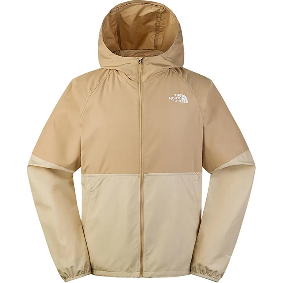 TNF Colorblock Windproof Hooded Jacket Gravel Beige NF0A81PO-QK7