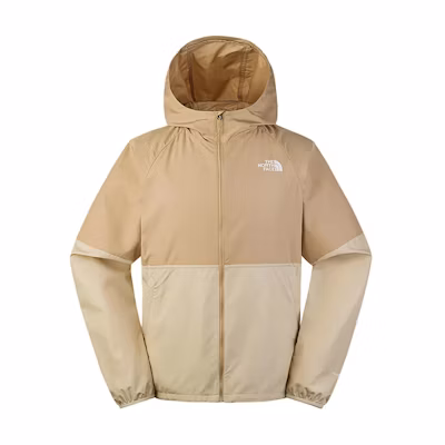 TNF Colorblock Windproof Hooded Jacket Gravel Beige NF0A81PO-QK7