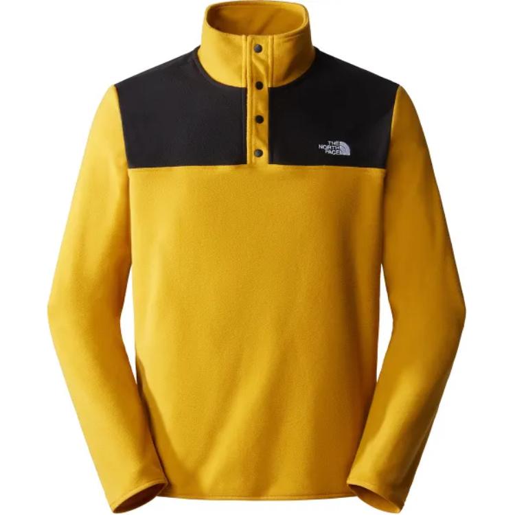 TNF Colorblock Yellow Stand Collar Sweatshirt NF0A4AJD-YQR