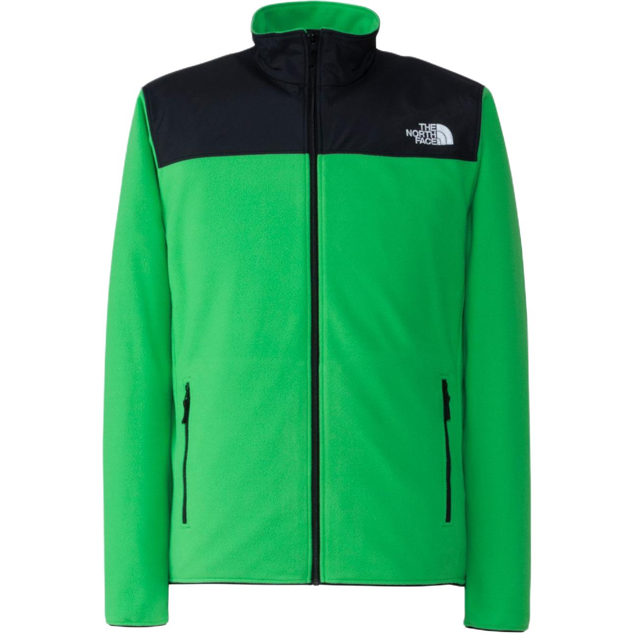 TNF Colorblock Zip-Up Fitted Stand Collar Jacket Green NL72304-OE