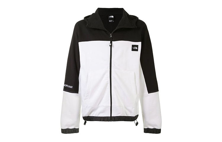 TNF Colorblock Zip-Up Hoodie Jacket - White NF0A4NHU-LA9