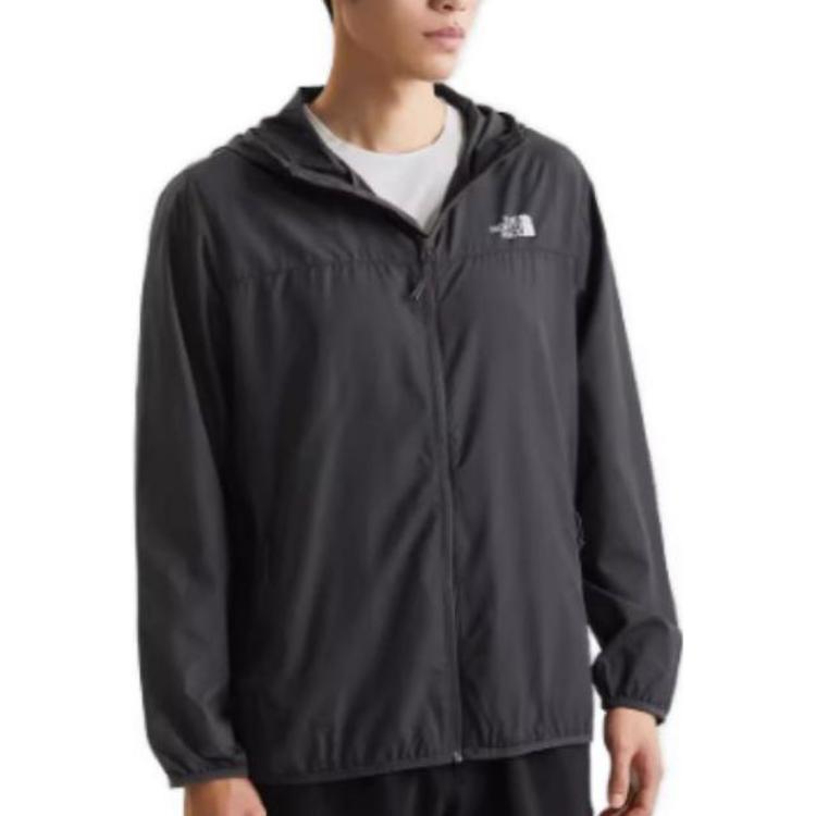 TNF Colorblock Zip-Up Hoodie Jacket in Dark Gray NF0A7WB6-0C5 圖 6