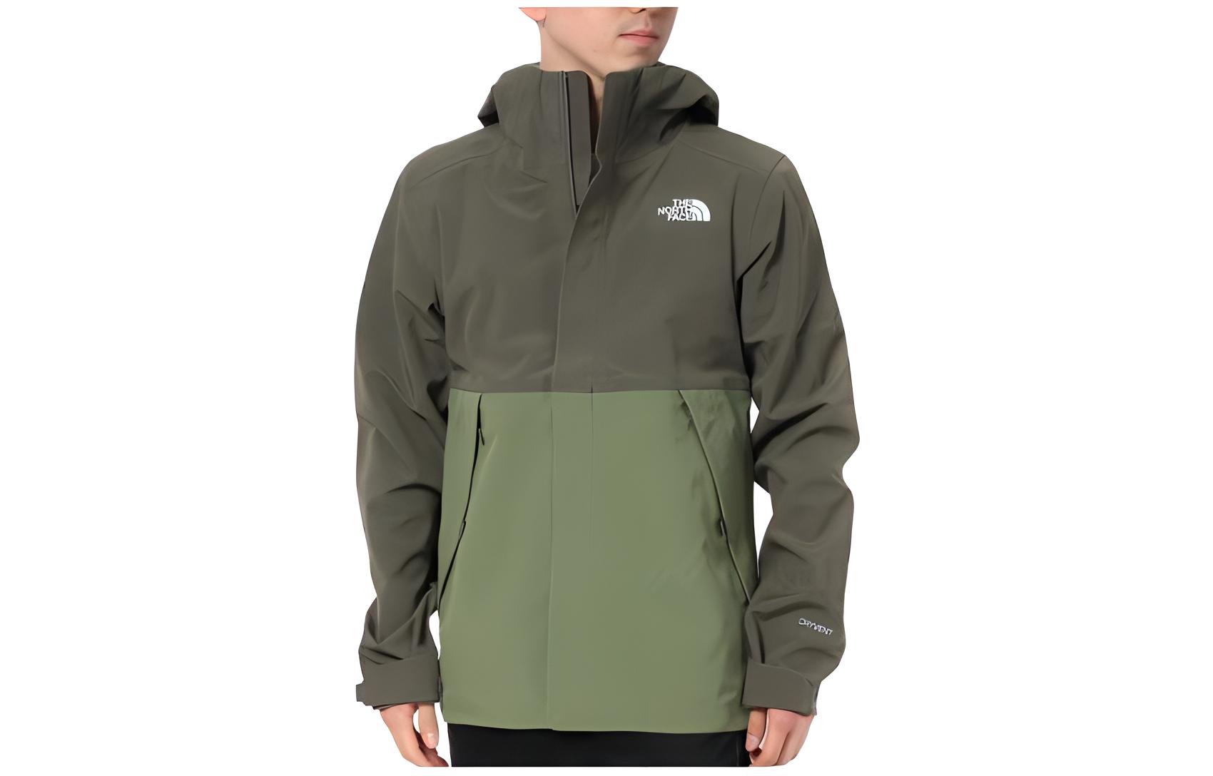 TNF Colorblock Zip Hoodie Jacket - Dark Green TNF19-NF0A3SP7