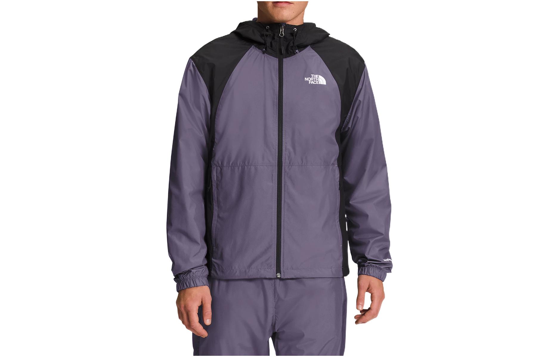 TNF Colorblock Zip Hoodie Jacket in Dark Purple NF0A5J5G-N14