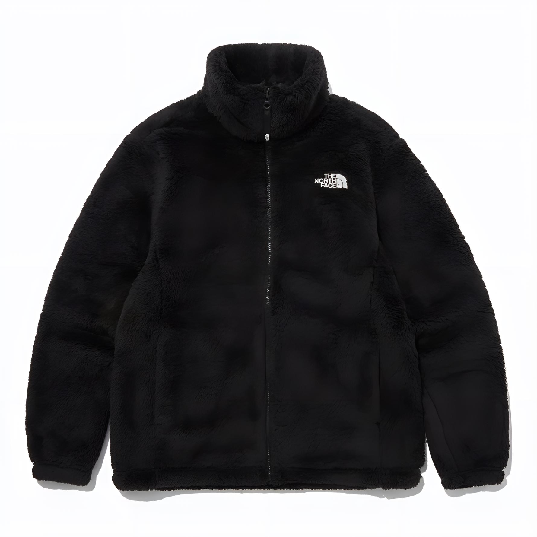 TNF Comfy Black Zip-Up Jacket Unisex Casual Solid Color NJ4FP65A