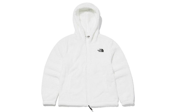 TNF Comfy Fleece Hoodie Ivory White Unisex Couple Style NJ4FL61J