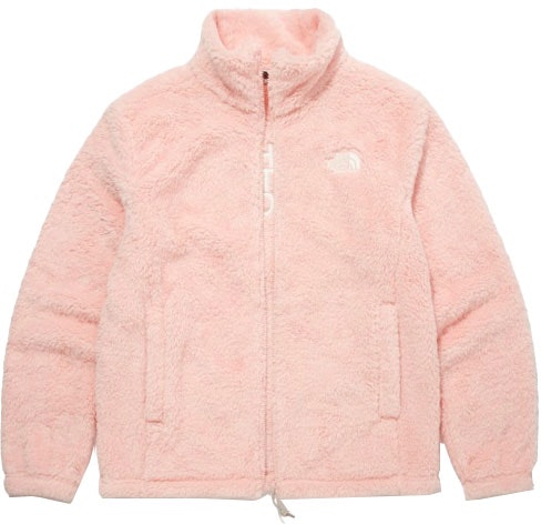 the-north-face-comfy-logo-fleece-unisex-jacket-pink-nj-4-fm-55-n