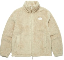 THE NORTH FACE Compy Beige Fleece Jacket Unisex, Warm Stand Collar, Autumn Wear. NJ4FM55J THE NORTH FACE Compy Beige Fleece Jacket Unisex, Warm Stand Collar, Autumn Wear. NJ4FM55J