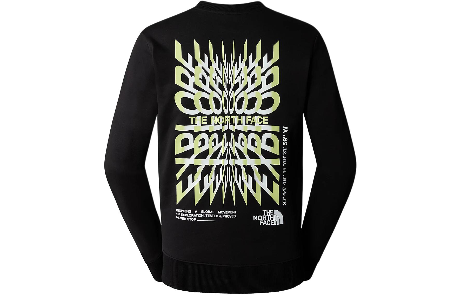 TNF Coordinates Crewneck Sweatshirt Black Pullover Long Sleeve NF0A87EB-JK3