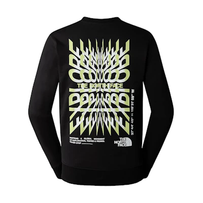 TNF Coordinates Crewneck Sweatshirt Black Pullover Long Sleeve NF0A87EB-JK3
