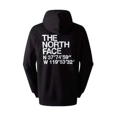 TNF Coordinates Hoodie Black Vintage Pullover Sweatshirt NF0A853Z-JK3