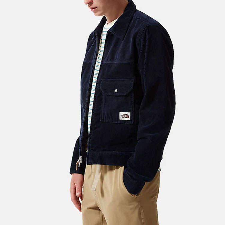 TNF Corduroy Zip Jacket Navy Blue NF0A5A7G-10N 圖 6