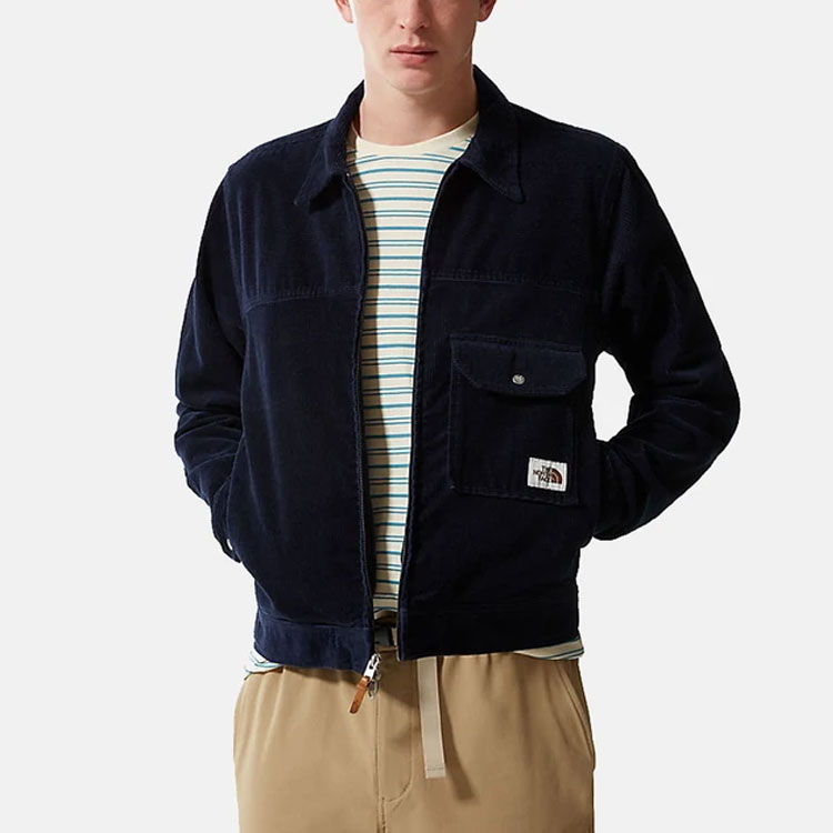 TNF Corduroy Zip Jacket Navy Blue NF0A5A7G-10N 圖 7