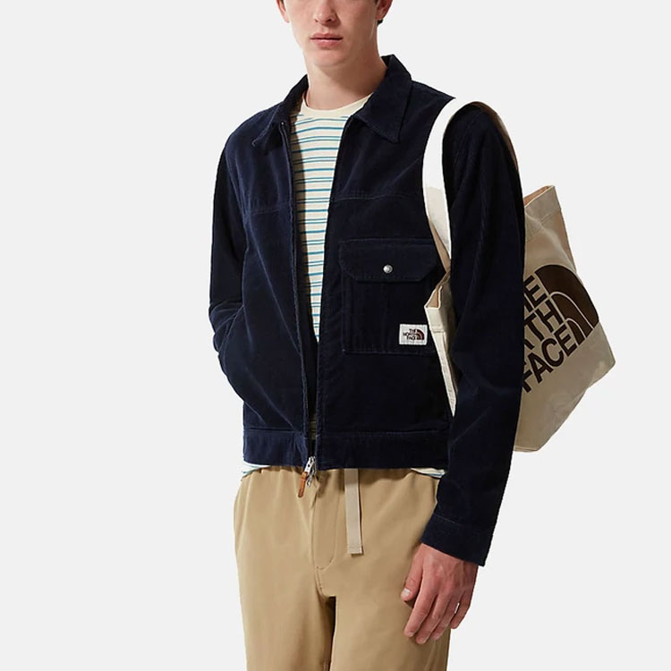 TNF Corduroy Zip Jacket Navy Blue NF0A5A7G-10N 圖 8