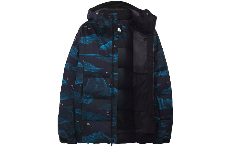 TNF Corefire Patterned Windproof Down Jacket Navy Blue Winter NF0A4QWY-2E5