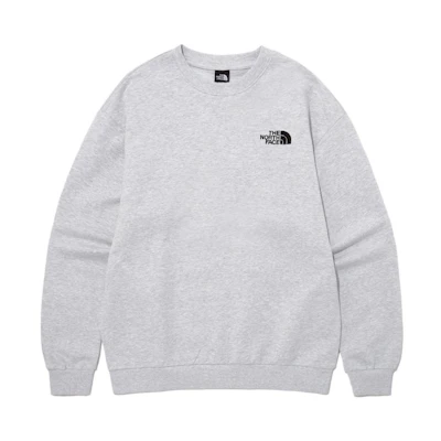 TNF Cotton Essential Logo Sweatshirt Light Grey Unisex Pullover NM5MP40B