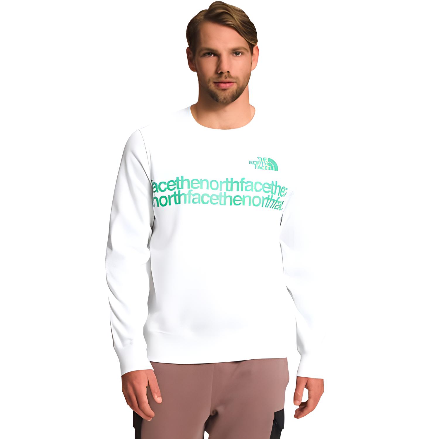 TNF Crewneck Knit Pullover Sweatshirt White NF0A7UO1-85H